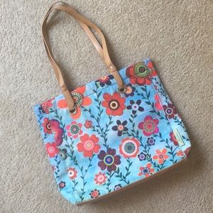 Floral tote bag